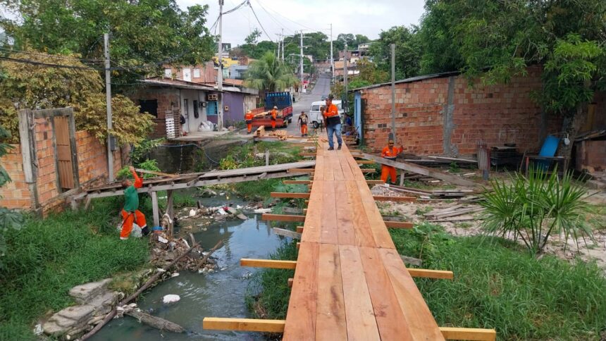Ponte em comunidade na zona norte é reformada após pedido do vereador Sassá da Construção