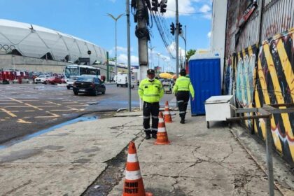 Operação trânsito e transporte para jogo na Arena
