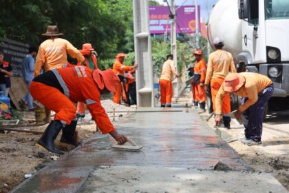Equipes concretam últimos metros na avenida Ephigênio Salles
