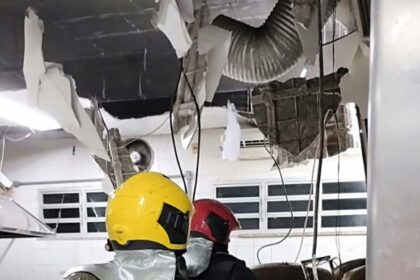 Corpo de Bombeiros socorre trabalhador com queimadura após explosão de panela de pressão industrial