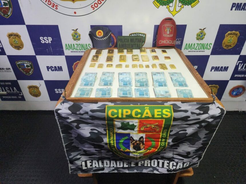 Base Arpão 1: Homem é preso com 14,5 quilos de ouro pelas Forças de Segurança em Coari