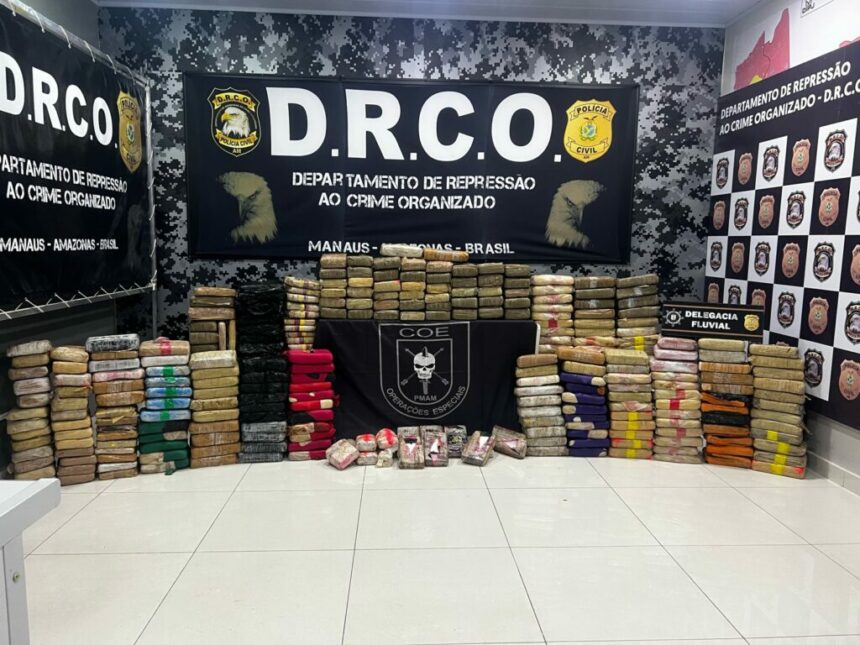 PC-AM, PMAM e Polícia Federal desarticulam grupo criminoso e apreendem cerca de 300 quilos de drogas