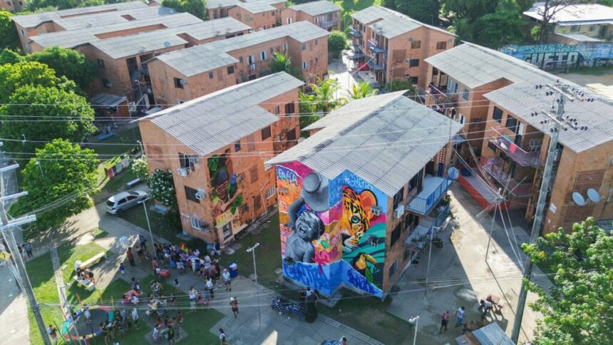 Arte em grafite muda a paisagem do Residencial Gilberto Mestrinho