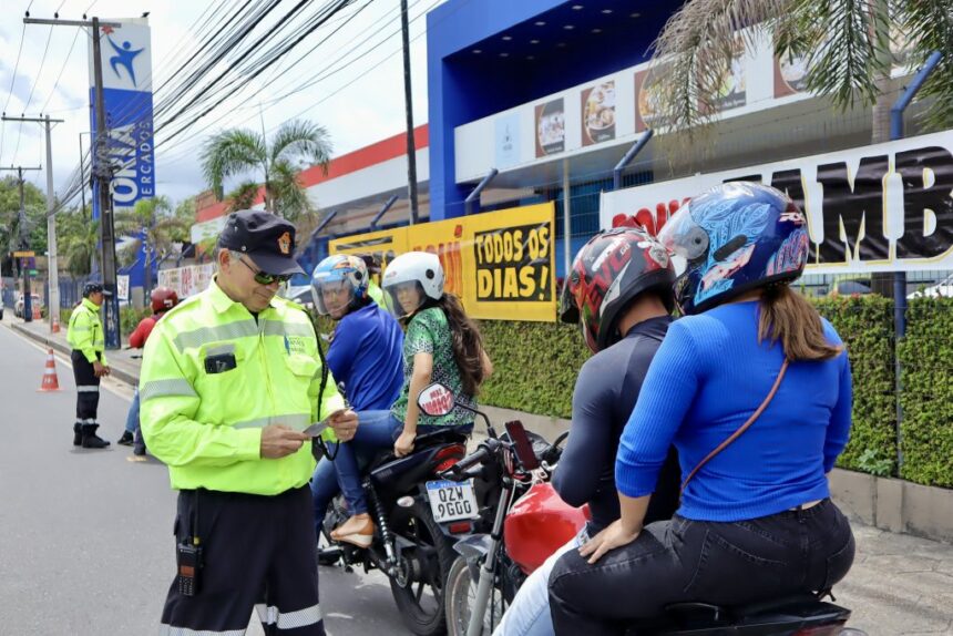 Prefeitura de Manaus fiscaliza motocicletas na operação ‘Cavalo de aço’