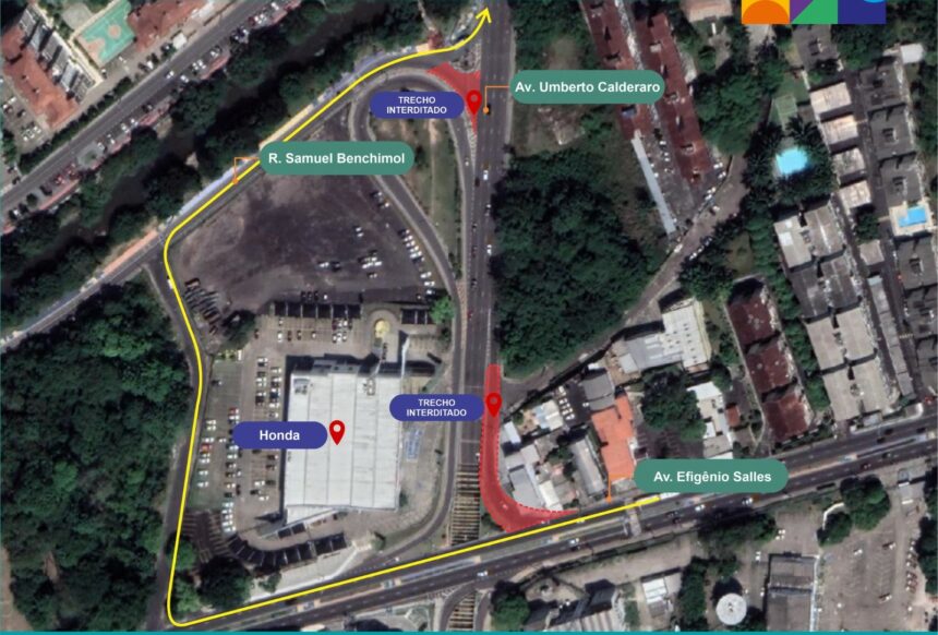 Alça de passagem subterrânea será interditada na madrugada de domingo até primeiras horas de segunda