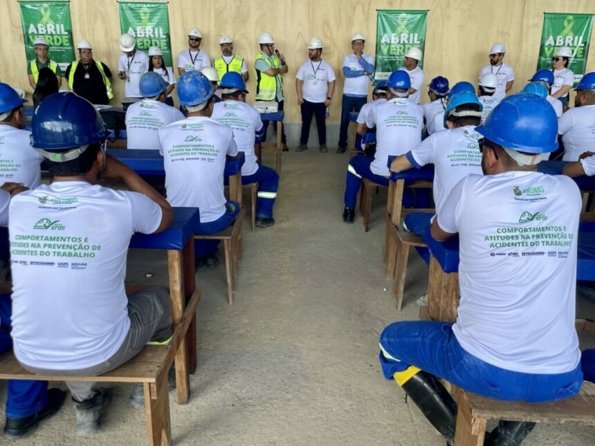 Campanha Abril Verde alcança mais de 1,1 mil pessoas com capacitação e palestras nos canteiros de obras da UGPE