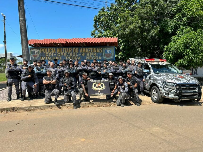 Polícia Militar do Amazonas realiza instrução para controle de distúrbios civis em Humaitá