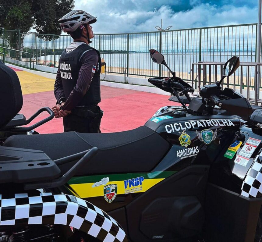 Ciclopatrulha da PMAM recebe quadriciclos para fortalecer ações policiais em áreas turísticas