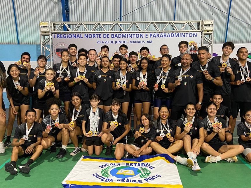 Com apoio da prefeitura, Manaus sedia e conquista 78 medalhas no 1º Regional Norte de Badminton