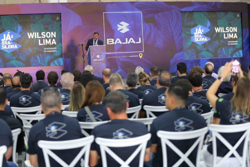 Com a instalação da empresa indiana Bajaj do Brasil Comércio de Motocicletas, Wilson Lima destaca fortalecimento na geração de emprego e renda no estado