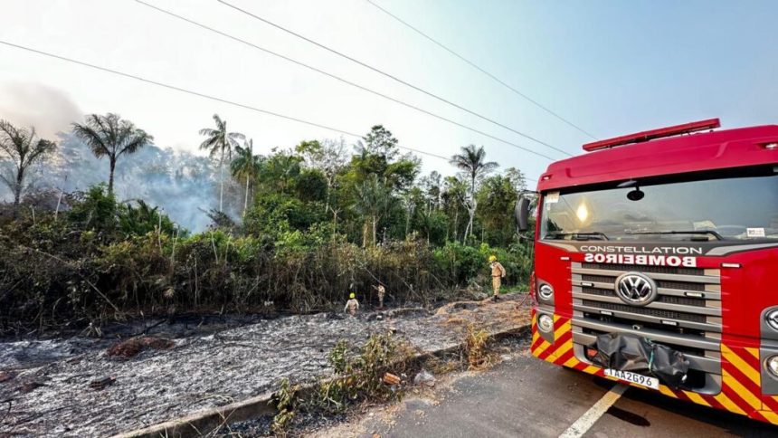 Em Iranduba, força-tarefa do Corpo de Bombeiros combate mais de 300 focos de incêndio em 24 horas