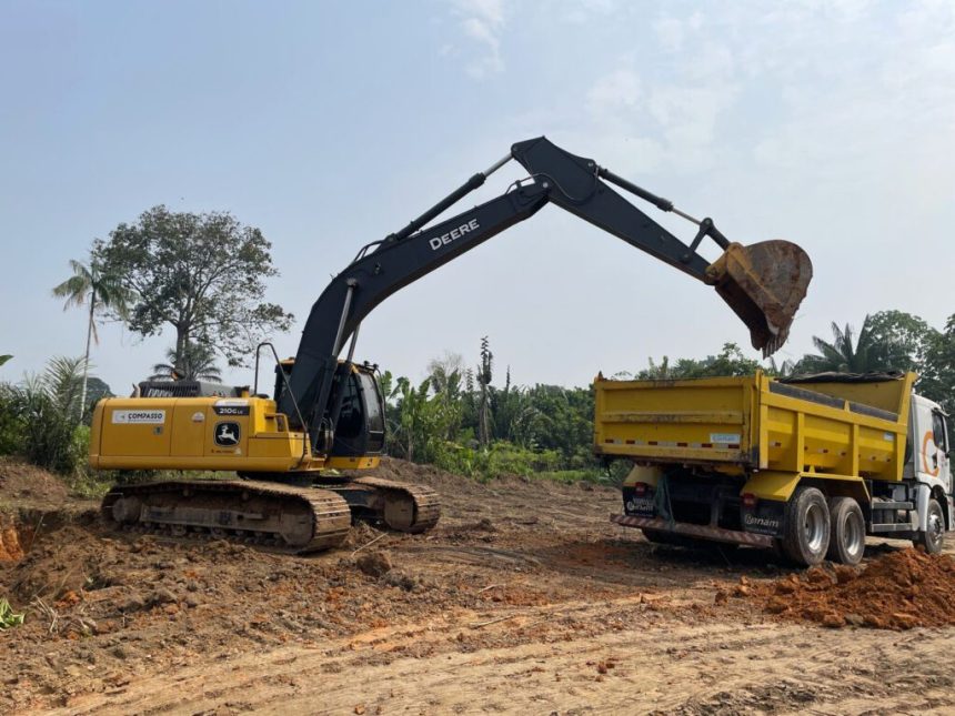 Sistema viário de Fonte Boa recebe obras de recuperação e pavimentação