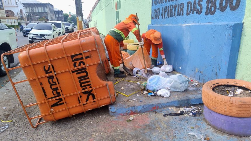 Prefeitura de Manaus intensifica serviços de limpeza e organização no centro histórico
