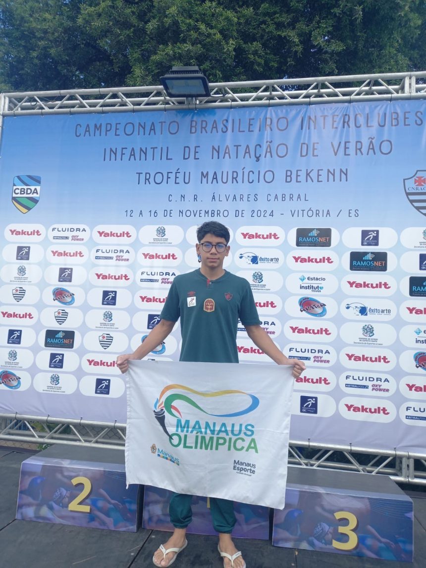 Manauara brilha e contribui para vice-campeonato histórico do Fluminense no Campeonato Brasileiro Infantil de Natação