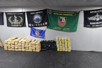 Base Arpão 2: SSP-AM registra apreensão de 250 quilos de maconha, no rio Negro, em Novo Airão