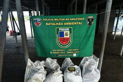 Base Arpão 1: Polícia apreende mais de 500 quilos de pescado irregular e prende homem nas proximidades do município de Coari