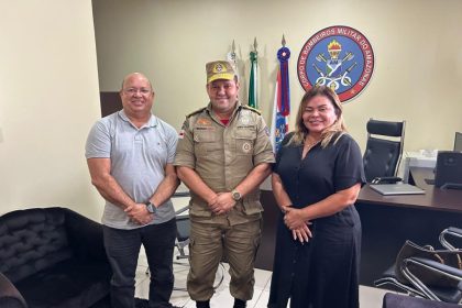 Implantação de base do Corpo de Bombeiros é tema de reunião entre a corporação e Prefeitura de Manaquiri