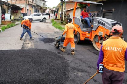 Prefeitura leva infraestrutura para o bairro Grande Vitória com obras de recuperação asfáltica