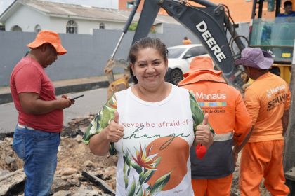 Prefeitura de Manaus recupera rede de drenagem profunda em principal via do bairro Petrópolis