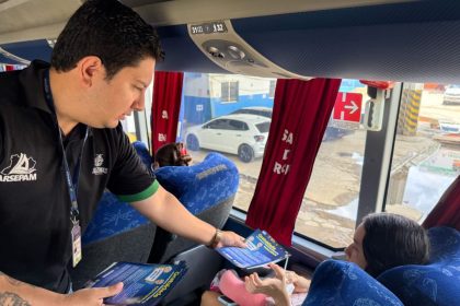 Transporte intermunicipal: Arsepam promove ação educativa junto aos passageiros sobre denúncias e reclamações
