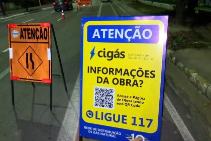 Prefeitura garante segurança e fluidez no trânsito durante obra da Cigás na avenida Autaz Mirim
