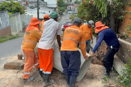Prefeitura de Manaus trabalha na recuperação da rede de drenagem profunda no bairro Alvorada