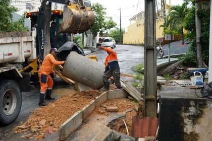 Prefeitura de Manaus recupera mais uma rede de drenagem profunda no conjunto Vista Bela