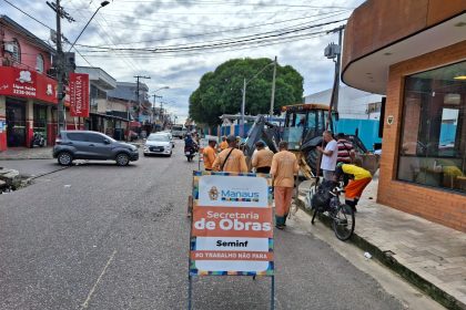 Prefeitura de Manaus recupera redes de drenagem profunda no bairro Alvorada