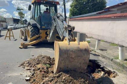 Prefeitura de Manaus recupera rede de drenagem profunda no bairro Japiim 