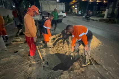 Prefeitura de Manaus realiza serviços em plantão noturno em vias de grande fluxo da capital