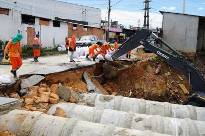 Prefeitura de Manaus implanta três linhas de rede de drenagem no Parque 10