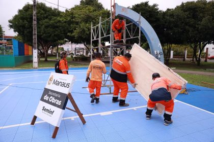 Prefeitura de Manaus avança em obras de revitalização do Centro Social Urbano (CSU) do Parque Dez