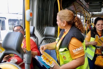 Prefeitura de Manaus realiza ação educativa no Terminal de Integração 3 no bairro Cidade Nova