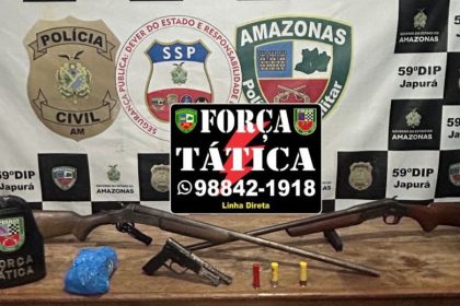 Polícia Militar do Amazonas apreendeu mais de 500 armas em quatro meses