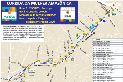 Prefeitura informa interdição temporária de vias da zona Centro-Sul neste domingo, 11/5
