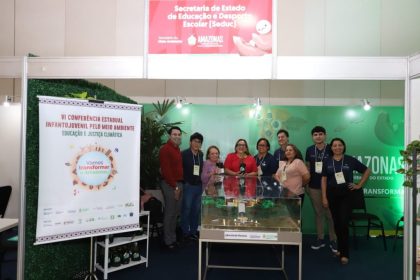 Secretaria de Educação participa da EcoAmazônia com stand destacando ações socioambientais na educação
