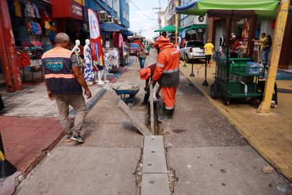 Prefeitura inicia revitalização na drenagem superficial da rua Guilherme Moreira, no Centro de Manaus