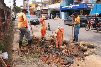Prefeitura de Manaus atua na manutenção da rede de drenagem da avenida Desembargador João Machado