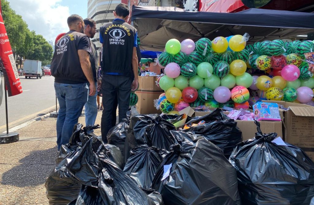 Operação Criança Segura: Em fiscalização, Ipem-AM apreende mais de três mil brinquedos irregulares