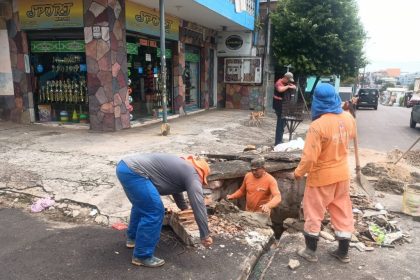 Manaus recupera caixas coletoras no Alvorada 2 em ação para reduzir risco de alagamentos