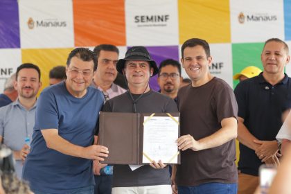 Prefeitura de Manaus inicia recapeamento na zona Norte em 141 ruas com apoio federal do senador