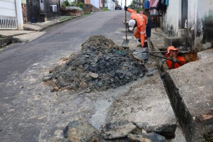 Prefeitura de Manaus recupera rede de drenagem profunda no bairro Tancredo Neves