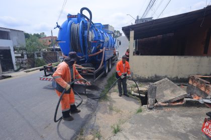 Prefeitura de Manaus intensifica ações preventivas e elimina ponto crítico de alagamentos no bairro Cidade de Deus