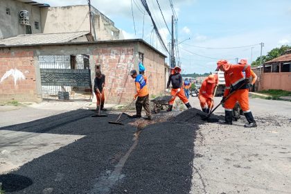 Via do bairro Jorge Teixeira é contemplada com as obras do ‘Plano de Verão’ da prefeitura