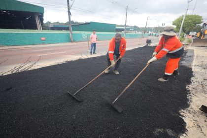 Prefeitura avança com intervenção viária para melhorar mobilidade no bairro Armando Mendes