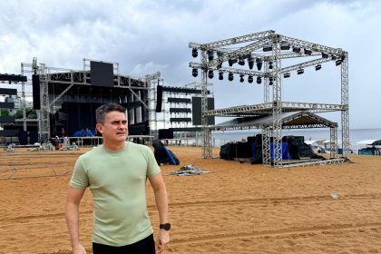 Prefeito David Almeida acompanha montagem final do ‘Réveillon Manaus 2026’ e destaca megaestrutura com três grandes palcos na virada do ano