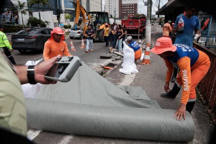 Prefeitura de Manaus realiza intervenção emergencial na avenida Djalma Batista