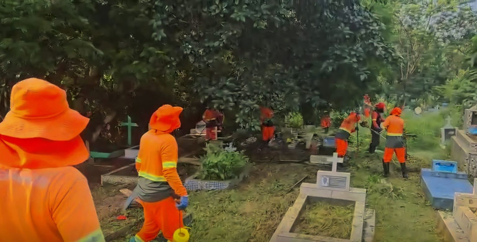 Prefeitura de Manaus avança no cronograma de manutenção dos cemitérios municipais