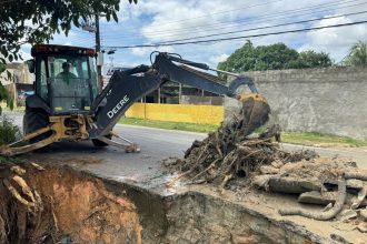 Prefeitura de Manaus inicia frente de obra de recuperação do sistema de drenagem em trecho da avenida Curaçao