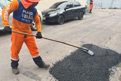 Prefeitura de Manaus intensifica manutenção asfáltica em vias do bairro São Francisco e amplia melhorias na zona Sul